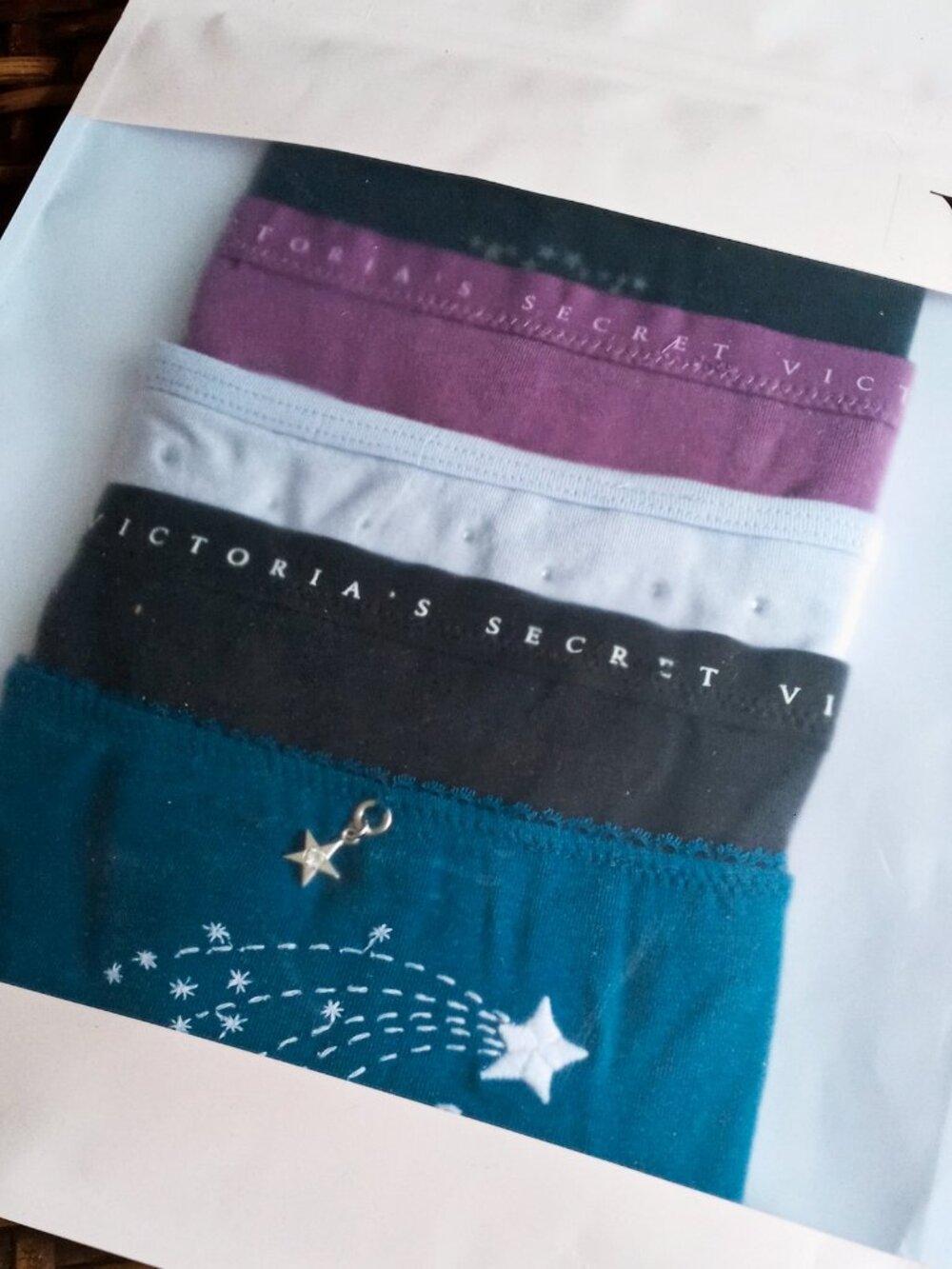 ❤️5-Pack Cute & Sexy Victoria's Secret Stretch Cotton V-String Panties NWT Sz XL